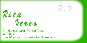 rita veres business card